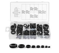 Bestgle 180 pièces de douilles en caoutchouc Assortiment Kit Joint électrique de fil O Ring Rondelle Set pour fil, connecteur et câble | 14 pouces, 516 pouces, 38 pouces, 716 pouces, 12 pouces, 58