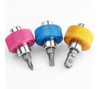 Bestgle 3Pcs Douille à Cliquet Doigt, Clés à Cliquet à Doigt en Acier, cliquet Doigt Réversible Poignée 1/4" avec 3 Embouts, Pouce Jeu de Tournevis pour les Espaces Restreints, Bleu/Rose/Jaune