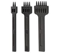 Bestgle 3Pcs Kit Outils Perforatrice 4mm, Poinçon de Griffe Acier, Outils de Couture de Poinçon de Trou 2 4 6 Broches pour Bracelets de Montre en Cuir, Ceintures, Toile, Papier, Plastique