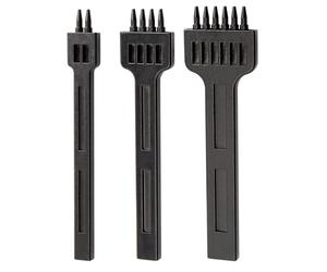 Bestgle 3Pcs Kit Outils Perforatrice 4mm, Poinçon de Griffe Acier, Outils de Couture de Poinçon de Trou 2 4 6 Broches pour Bracelets de Montre en Cuir, Ceintures, Toile, Papier, Plastique