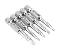 Bestgle 5PCS Embouts de Tournevis Magnétique à Tête Triangulaire Set S2 Acier 1,8mm, 2mm, 2,3mm, 2,7mm, 3mm, Tige 6.35mm Hexagonale, Longueur de 50mm