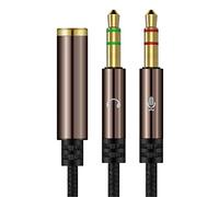 Bestgle Adaptateur jack micro et écouteurs, répartiteur d'écouteurs double connecteur câble diviseur audio pour microphone connecteur de 1 x 3,5 mm vers 2 connecteurs de 3,5 mm