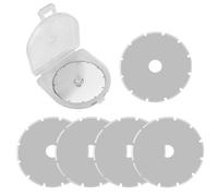 Bestgle Lot de 5 lames de coupe rotatives de 28 mm à 12 dents, lames de coupe rotatives de rechange perforantes pour Fiskars Olfa, tissu, cuir, papier, carton, loisirs créatifs