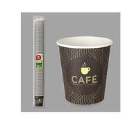 BestGreen Générique - 100 Verres CAFÉ Carton BIODÉGRADABLE Marron 200CC
