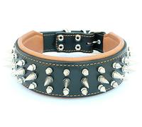 Bestia "Danger" collier de chien en cuir. Clout?. fait main. 6,5 cm de large. Douce et forte. Tr?s durable. La qualit? et un design unique. Tailles M, L, XL,XXL. Rottweiler, Pitbull, Amstaff, races de Bull, Made in Europe!
