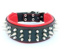 Bestia "Danger" collier de chien en cuir. Clout?. fait main. 6,5 cm de large. Douce et forte. Tr?s durable. La qualit? et un design unique. Tailles M, L, XL,XXL. Rottweiler, Pitbull, Amstaff, races de Bull, Made in Europe!