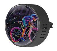 BestIdeas Lot de 2 désodorisants pour voiture avec imprimés professionnels de cycliste et course de vélo, fruits de la passion, parfum floral, aromathérapie, diffuseur d'huiles essentielles