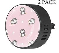 BestIdeas Lot de 2 désodorisants pour voiture avec petits pingouins de dessin animé, brise océanique, aromathérapie, diffuseur d'huiles essentielles