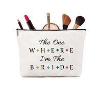 Bestie, fille, sœur, cadeau de mariée, trousse de maquillage pour femme - Idée cadeau VivaJoy pour Noël, anniversaire, mariage, sacs cosmétiques pour sœur, amis, frère, et fille, White Bride 01