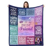 Bestie Gifts Couverture en flanelle pour femme, cadeau d'anniversaire pour meilleure amie, cadeau d'amitié, fête des mères, Noël (B, 150 x 200 cm)