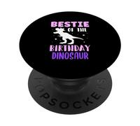 Bestie of The Birthday Dinosaure d'anniversaire pour Enfants PopSockets PopGrip Adhésif