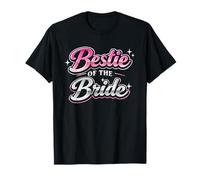 Bestie of The Bride Bachelorette Script Rose T-Shirt