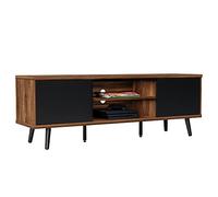 Bestier Bibliothèque de Style Mid-Century Moderne, Étagère à Livres à 7 Cubes avec Pieds, Organisateur de Rangement Autonome Décoratif, Étagères pour Salon, Chambre, Bureau à Domicile, Brun