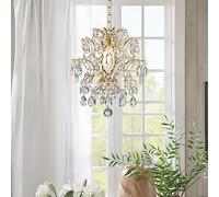 BESTIER or moderne lustre cristal gouttes de pluie éclairage plafonnier salle à manger salle de bains chambre salon 1 E27 ampoule nécessaire d32cm X h40cm