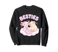 Besties Axolotl Capybara Bubble Tea Mignon Kawaii Anime Animal Sweatshirt