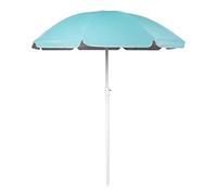 BESTIF Parasol de plage - Protection solaire avec piquet - 160 cm - 180 cm - Barre en aluminium inclinable, Turquoise., 180 cm