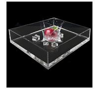 Bestiry Acrylic Shallow Water Transparent Tray, Floating Shooting Props Photography Storage Tray, Food and Cosmetics Storage Box(80x80x6cm/31x31x2in)