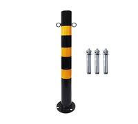 Bestiry Borne de sécurité, borne d'avertissement, avec boulons d'ancrage, borne de barrière de stationnement, borne de sécurité Jaune en Acier avec Bande réfléchissante, pour Zone à Forte Circulation