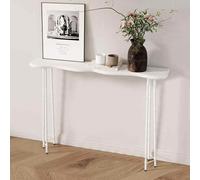 Bestiry Console Meuble, Console en Bois pour entrée, Console étroite et Longue avec Pieds en métal, idéale pour Un Salon avec canapé (Blanc, 70 cm/27,6 po)