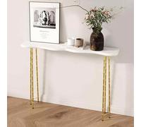 Bestiry Console Meuble, Console en Bois pour entrée, Console étroite et Longue avec Pieds en métal, Style Ferme, idéale pour Un Salon avec canapé (doré, 70 cm/27,6 po)