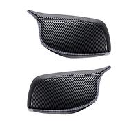 Bestiry Coque de rétroviseur Gauche/Droite de Remplacement pour BMW Série 5 E60 E61 et Série 6 E63 E64 (2003-2007) (Style klaxon en Fibre de Carbone)