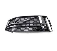 Bestiry Front Fog Lights Lamps Bumper Lower Grille Grill Cover Trim Guard Left Side for Audi S4/ A4 S-Lien B9 2017-2018, Chrome