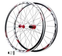 Bestiry Paire de Roues de vélo de Route 700C, Alliage d'aluminium, Frein V-Brake, Jante VTT 30 mm, Roues Avant et arrière à dégagement Rapide, Compatible avec Cassette 7 à 12 Vitesses