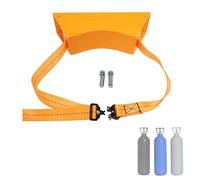 Bestiry Support pour Bouteille d'oxygène en ABS avec Sangle réglable de 1 m (1 à 10 pièces), Support avec vis, Support de Rangement Durable pour Bouteilles de 8 à 40 L (Jaune, Lot de 3).