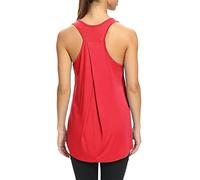 Bestisun Débardeur long pour femme avec dos nageur et coupe ample, Rouge, Taille M