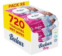 BESTLINE Lot de 6 paquets de 120 lingettes humides pour bébé, soin et hydratation en profondeur, idéales pour la peau sensible, parfum frais et agrumes, Baby Pink, 6 paquets de 120 unités, 720
