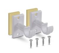 Bestlivings 2 x lot de 8 supports de rechange pour tringles à rideaux jusqu'à Ø 12 mm en blanc (L 2,5 + 3,5 cm), supports pour tringles de café, tringles à vitres