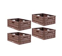 Bestlivings Boîte Pliable 40x30x16,3cm 16L - Lot de 4 Plastique