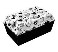 Bestlivings Cercueil pour animaux de compagnie, disponible en différentes tailles, en carton ondulé (biodégradable) - cercueil pour animaux imprimé S - 200 x 125 x 95 mm - Design : cœurs