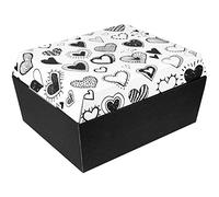 Bestlivings Cercueil pour animaux de compagnie, en différentes tailles, en carton ondulé (biodégradable) - Cercueil d'animaux imprimé M - 300 x 250 x 150 mm - Design : cœurs