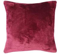 Bestlivings Coussin décoratif moelleux Celina (50 x 50 cm) - Housse douillette avec fermeture éclair aubergine idéale comme coussin décoratif et coussin de canapé