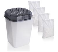 Bestlivings Déshumidificateur avec bec verseur sans électricité (4 x 680 g de granulés) réutilisable - Durée de vie 4 mois - Pour cuisine, salle de bain, cave, garage, caravane - Humidificateur pour