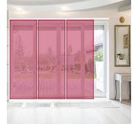 Bestlivings Elena Lot de 3 panneaux japonais transparents Framboise 60 x 260 cm