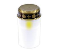 Bestlivings Lanterne funéraire LED (1 pièce) résistante aux intempéries - Bougie funéraire LED avec effet vacillant réaliste - Fonctionne avec piles - Bougie de cimetière avec longue durée de