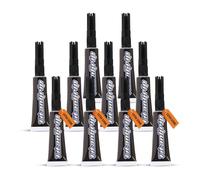 Bestlivings Lot de 10 tubes de colle gel extra forte - 3 g - Anti-goutte - Pour bois, métal et plastique - Résistant à l'eau - Adhérence rapide - Réparation et bricolage