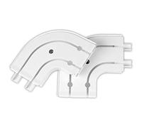 Bestlivings Lot de 2 arches de finition rondes pour rails de rideaux à 2 voies, avec rail intérieur, pour encadrement de fenêtre ou radiateurs