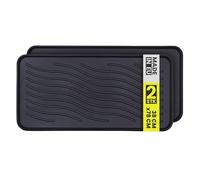 Bestlivings Lot de 2 bacs à chaussures à bord haut (78 x 38 x 2,5 cm) - Tapis d'égouttement pour la maison et le jardin - Étanche