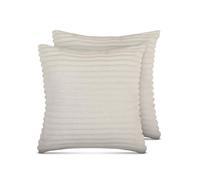 Bestlivings Lot de 2 coussins de canapé 50 x 50 cm - Aspect velours côtelé - Housse douce et douillette avec fermeture éclair - Certifié Öko-Tex - Coussin décoratif