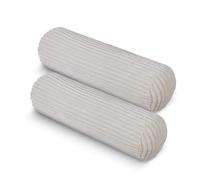 Bestlivings Lot de 2 coussins de canapé - 70 x Ø 20 cm - Aspect velours côtelé - Housse douce et douillette avec fermeture éclair - Certifié Öko-Tex