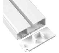 Bestlivings Lot de 2 couvercles latéraux pour rail de rideau, embout pour rail de rideau 1 voie avec rail intérieur, pour fermer le rail intérieur