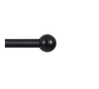 Bestlivings Lot de 2 embouts pour tringle à rideaux extensible (noir/boule) - Diamètre intérieur : 13 mm et Ø 16 mm - Décoration design moderne pour tringle à rideaux