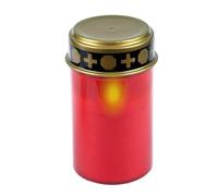 Bestlivings Lot de 2 lampes funéraires LED résistantes aux intempéries - Bougie LED avec effet vacillant réaliste - Fonctionne à piles - Bougie cimetière longue durée de combustion