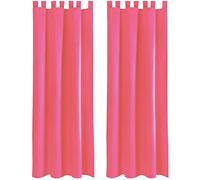 Bestlivings Lot de 2 rideaux occultants avec passants (140x145 cm/Rose) + 2 pinces à ruchés, disponibles dans de nombreuses couleurs
