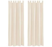 Bestlivings Lot de 2 rideaux occultants avec passants (140x225 cm/Beige) + 2 tringles à rouleaux, dans de nombreuses couleurs