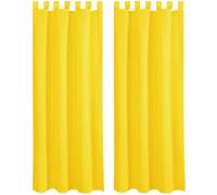 Bestlivings Lot de 2 rideaux opaques avec passants, 140 x 245 cm, jaunes, dans de nombreuses couleurs