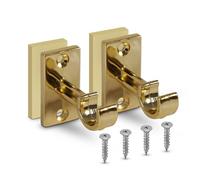 Bestlivings Lot de 2 supports de rechange pour tringles à rideaux jusqu'à Ø 12 mm en or (L 2,5 + 3,5 cm), supports pour tringles de café, tringles à disques